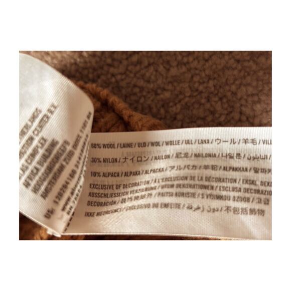 Abercrombie & Fitch Wool Alpaca Chunky Knit Shawl Neck Button Grandpa Cardigan M - Picture 6 of 7